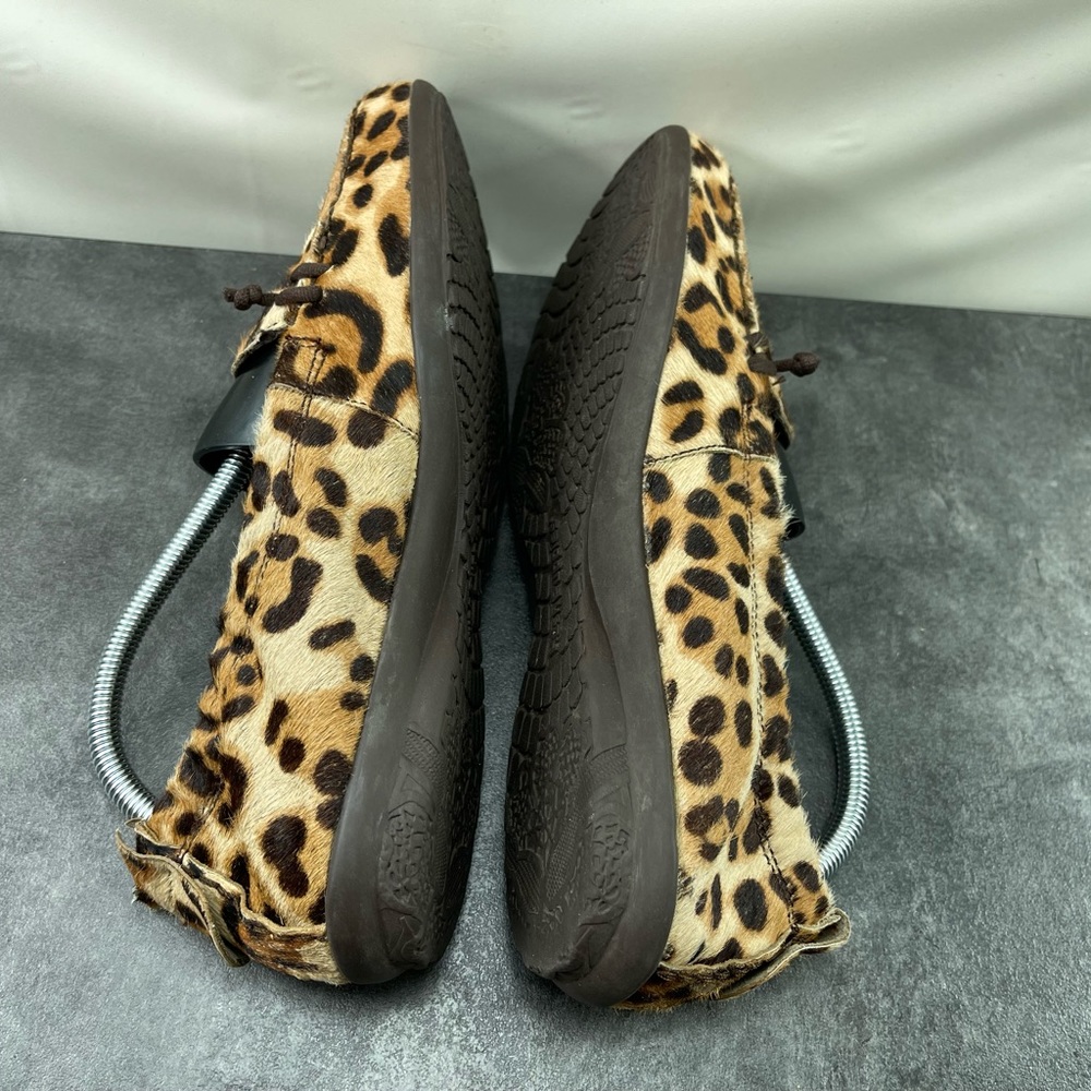 Hush Puppies Ceil Women’s Shoes Brown 11 M Cheetah Print Fur Ballet Flat Loafers - Picture 9 of 16